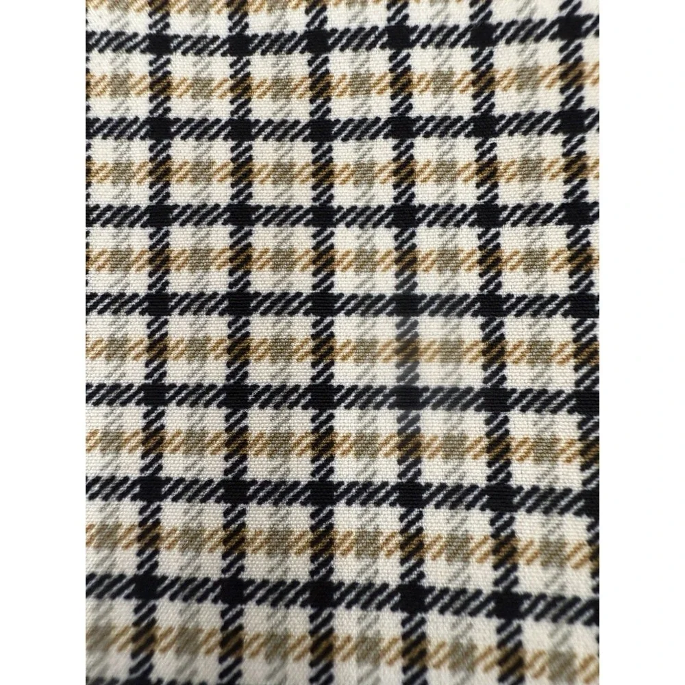 Vince Camuto Plaid Blazer Brown Black Cream Stretch Knit Lined Womens Size XXL‎